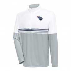 Кофта с длинным рукавом на короткой молнии Tennessee Titans Antigua Bender- White/Navy