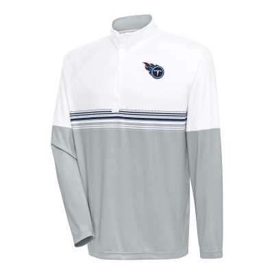 Кофта с длинным рукавом на короткой молнии Tennessee Titans Antigua Bender- White/Navy