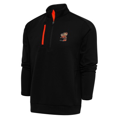 Кофта с короткой молнией Cleveland Browns Antigua Team Logo Generation - Black
