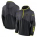 New York Jets Nike Anthracite Volt Hoodie Half-Zip Jacket
