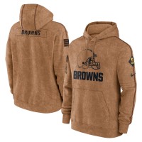 Толстовка Cleveland Browns Nike 2023 Salute To Service Club - Brown