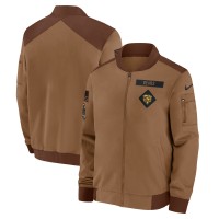 Бомбер Chicago Bears Nike Brown Salute To Service