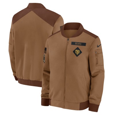 Бомбер Chicago Bears Nike Brown Salute To Service