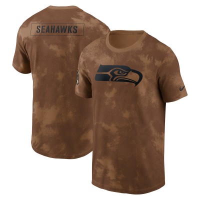 Футболка Seattle Seahawks Nike 2023 Salute To Service Sideline - Brown