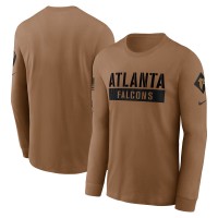 Футболка с длинным рукавом Atlanta Falcons Nike 2023 Salute To Service - Brown
