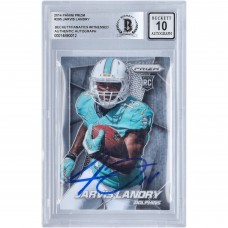 Autographed Miami Dolphins Jarvis Landry 2014 Panini Prizm #295 Beckett Fanatics Witnessed Authenticated 10 Rookie Card