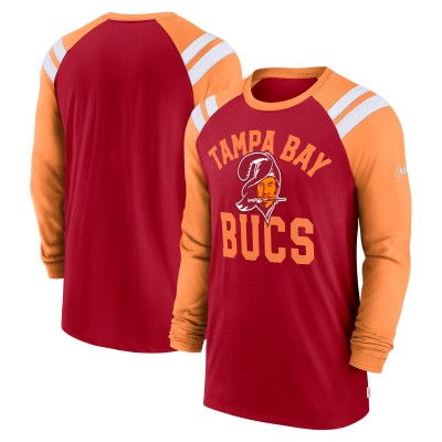 Футболка с длинным рукавом Tampa Bay Buccaneers Nike Classic Arc Raglan Tri-Blend - Red/Orange