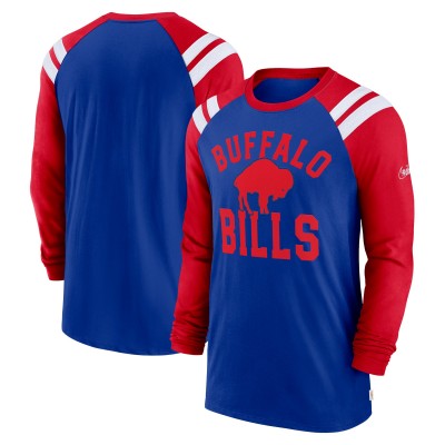 Футболка с длинным рукавом Buffalo Bills Nike Classic Arc Raglan Tri-Blend - Royal/Red