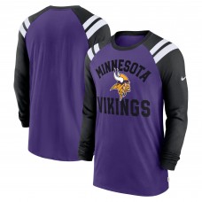 Футболка с длинным рукавом Minnesota Vikings Nike Classic Arc Raglan Tri-Blend - Purple/Black