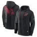 Arizona Cardinals Nike Black Layered Logo Statement Pullover Hoodie