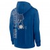 Indianapolis Colts Nike Royal Throwback Layered Logo Statement Pullover Hoodie