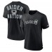 Las Vegas Raiders Nike Black Rewind Slogan T-Shirt