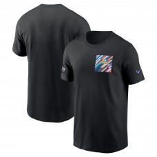 Футболка Los Angeles Chargers Nike 2023 NFL Crucial Catch Sideline Tri-Blend - Black