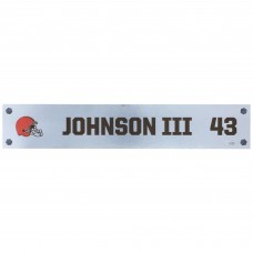 Cleveland Browns John Johnson III Fanatics Authentic Player-Issued #43 Silver Nameplate from the 2021 NFL Season