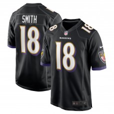 Игровая джерси Baltimore Ravens Roquan Smith Nike Black Alternate Game