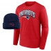 Шапка и футболка с длинным рукавом New England Patriots - Red/Navy