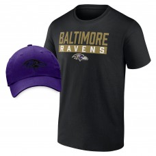 Бейсболка и футболка Baltimore Ravens - Black/Purple