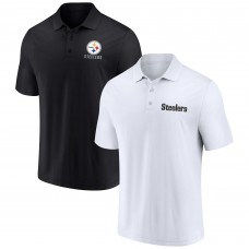 Поло Pittsburgh Steelers Lockup Two-Pack Set - White/Black