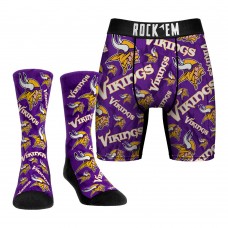 Набор трусы и носки Minnesota Vikings Rock Em Socks All-Over Logo