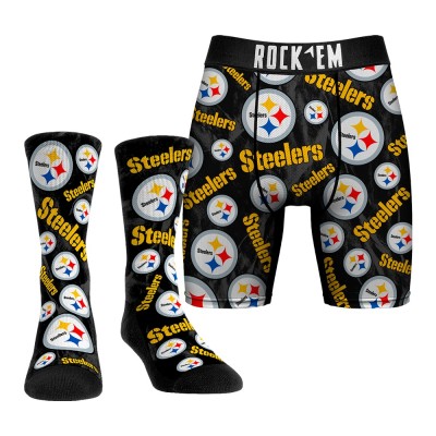 Носки и трусы Pittsburgh Steelers Rock Em Socks All-Over Logo
