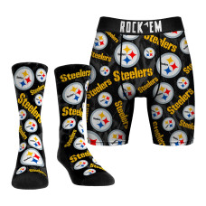 Носки Pittsburgh Steelers Rock Em All-Over Logo Underwear and Crew Combo Pack