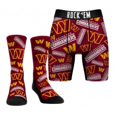 Набор трусы и носки Washington Commanders Rock Em Socks All-Over Logo