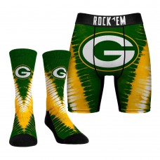 Галстук Набор трусы и носки Green Bay Packers Rock Em V-Dye