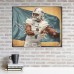 Tua Tagovailoa Miami Dolphins Stretched 20 x 24 Canvas Giclee Print - Designed and Signed by Artist Brian Konnick - Limited Edition of 25