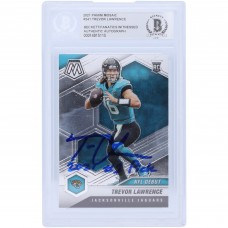 Autographed Jacksonville Jaguars Trevor Lawrence 2021 Panini Mosaic NFL Debut #241 Beckett Fanatics Witnessed Authenticated Rookie Card with 2021 #1 Pick Inscription