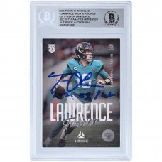 Autographed Jacksonville Jaguars Trevor Lawrence 2021 Panini Chronicles Luminance #201 Beckett Fanatics Witnessed Authenticated Rookie Card with 2021 #1 Pick Inscription