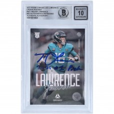 Autographed Jacksonville Jaguars Trevor Lawrence 2021 Panini Chronicles Luminance #201 Beckett Fanatics Witnessed Authenticated 10 Rookie Card with 2021 #1 Pick Inscription