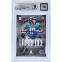 Autographed Jacksonville Jaguars Trevor Lawrence 2021 Panini Chronicles Luminance #201 Beckett Fanatics Witnessed Authenticated 10 Rookie Card
