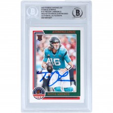 Autographed Jacksonville Jaguars Trevor Lawrence 2021 Panini Chronicles Stars and Stripes #STS-TLR Beckett Fanatics Witnessed Authenticated Rookie Card
