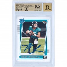 Autographed Jacksonville Jaguars Trevor Lawrence 2021 Panini Donruss Rated Rookie #251 Beckett Fanatics Witnessed Authenticated 9.5/10 Rookie Card - 9.5/9.5/9/9.5 Subgrades
