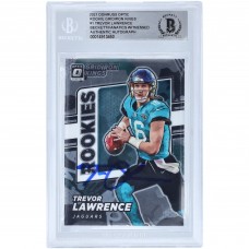 Autographed Jacksonville Jaguars Trevor Lawrence 2021 Panini Donruss Optic Gridiron Kings #RGK-1 Beckett Fanatics Witnessed Authenticated Rookie Card