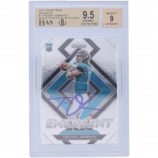 Autographed Jacksonville Jaguars Trevor Lawrence 2021 Panini Prizm Emergent #E-1 Beckett Fanatics Witnessed Authenticated 9.5/9 Rookie Card - 9.5/9.5/9.5/9 Subgrades