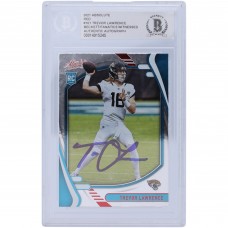 Autographed Jacksonville Jaguars Trevor Lawrence 2021 Panini Absolute Red #101 Beckett Fanatics Witnessed Authenticated Rookie Card