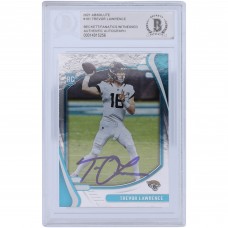 Autographed Jacksonville Jaguars Trevor Lawrence 2021 Panini Absolute #101 Beckett Fanatics Witnessed Authenticated Rookie Card