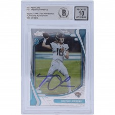 Autographed Jacksonville Jaguars Trevor Lawrence 2021 Panini Absolute #101 Beckett Fanatics Witnessed Authenticated 10 Rookie Card