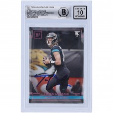 Autographed Jacksonville Jaguars Trevor Lawrence 2021 Panini Chronicles Pink #PA-1 Beckett Fanatics Witnessed Authenticated 10 Rookie Card