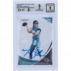 Autographed Jacksonville Jaguars Trevor Lawrence 2021 Panini Chronicles Clear Vision #CVR-1 Beckett Fanatics Witnessed Authenticated 9/9 Rookie Card - 10/9/9.5/9 Subgrades