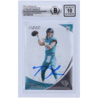 Autographed Jacksonville Jaguars Trevor Lawrence 2021 Panini Chronicles Clear Vision #CVR-1 Beckett Fanatics Witnessed Authenticated 10 Rookie Card