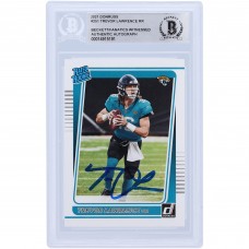 Autographed Jacksonville Jaguars Trevor Lawrence 2021 Panini Donruss Rated Rookie #251 Beckett Fanatics Witnessed Authenticated Rookie Card