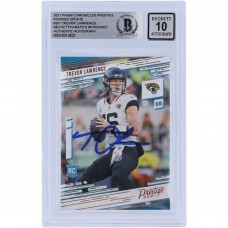 Autographed Jacksonville Jaguars Trevor Lawrence 2021 Panini Chronicles Prestige Update #201 Beckett Fanatics Witnessed Authenticated 10 Rookie Card