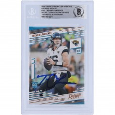 Autographed Jacksonville Jaguars Trevor Lawrence 2021 Panini Prestige Update #201 Beckett Fanatics Witnessed Authenticated Rookie Card