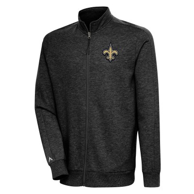 Кофта на молнии New Orleans Saints Antigua Action - Heather Black