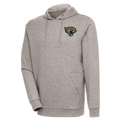 Jacksonville Jaguars Antigua Oatmeal Action Lightweight Pullover Hoodie