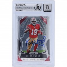 Autographed San Francisco 49ers Deebo Samuel 2019 Panini Prizm #346 Beckett Fanatics Witnessed Authenticated 10 Rookie Card