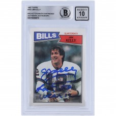 Autographed Buffalo Bills Jim Kelly 1987 Topps #362 Beckett Fanatics Witnessed Authenticated 10 Rookie Card with Last To Wear 12 Inscription