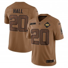 Джерси Breece Hall New York Jets Nike 2023 Salute To Service Limited - Brown